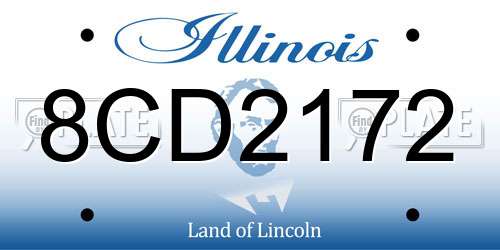 8CD2172 Illinois License Plate