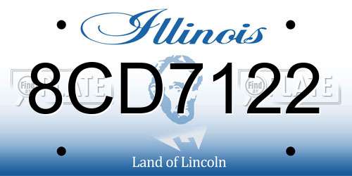 8CD7122 Illinois License Plate
