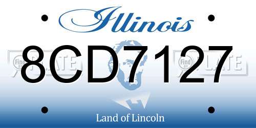 8CD7127 Illinois License Plate