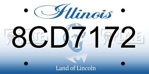 8CD7172 Illinois License Plate