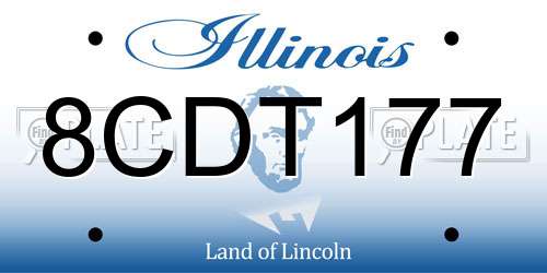 8CDT177 Illinois License Plate