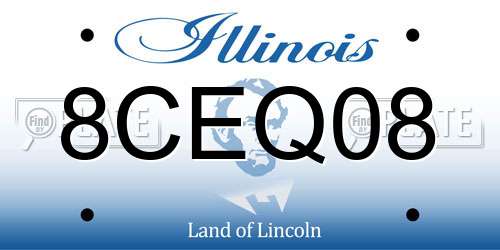 8CEQ08 Illinois License Plate
