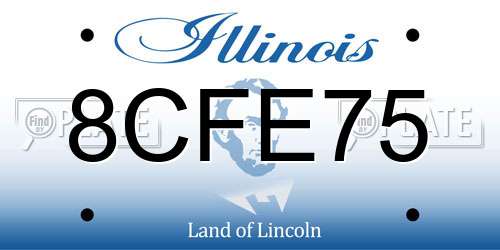 8CFE75 Illinois License Plate