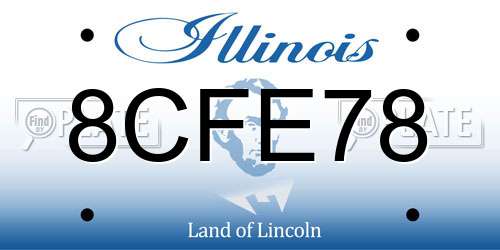 8CFE78 Illinois License Plate
