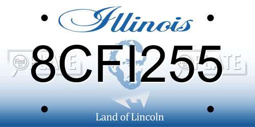 8CFI255 Illinois License Plate