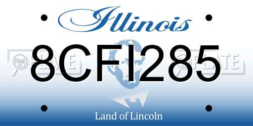 8CFI285 Illinois License Plate