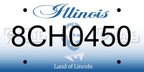 8CH0450 Illinois License Plate