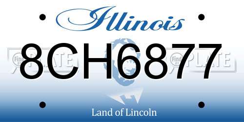 8CH6877 Illinois License Plate