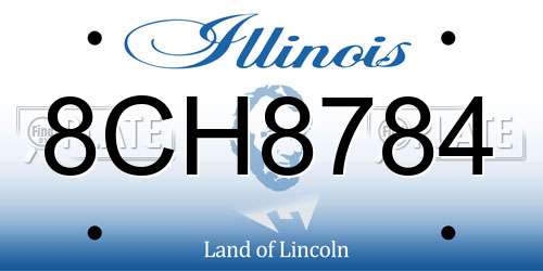8CH8784 Illinois License Plate