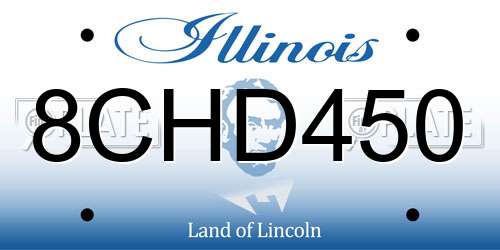 8CHD450 Illinois License Plate