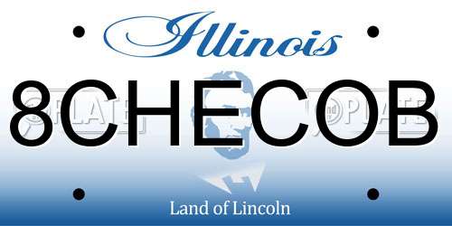 8CHECOB Illinois License Plate