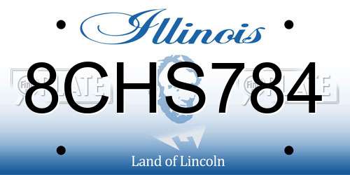 8CHS784 Illinois License Plate