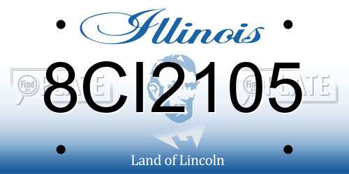 8CI2105 Illinois License Plate