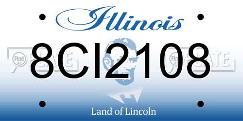 8CI2108 Illinois License Plate