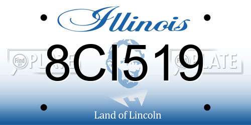 8CI519 Illinois License Plate