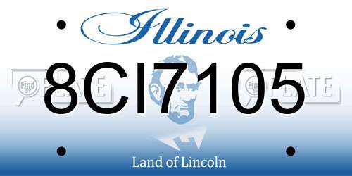 8CI7105 Illinois License Plate