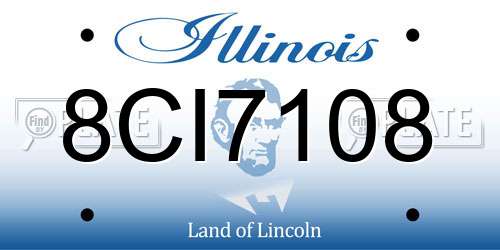 8CI7108 Illinois License Plate