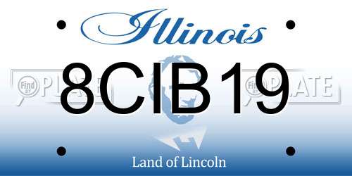 8CIB19 Illinois License Plate