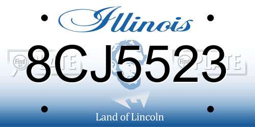 8CJ5523 Illinois License Plate