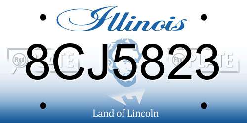 8CJ5823 Illinois License Plate