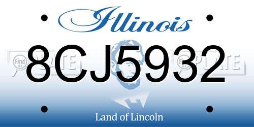 8CJ5932 Illinois License Plate