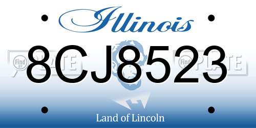 8CJ8523 Illinois License Plate