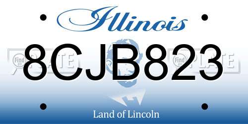 8CJB823 Illinois License Plate