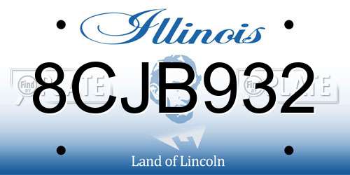 8CJB932 Illinois License Plate