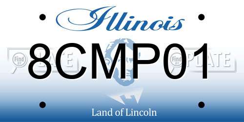 8CMP01 Illinois License Plate