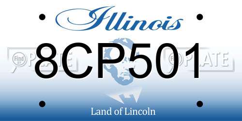 8CP501 Illinois License Plate