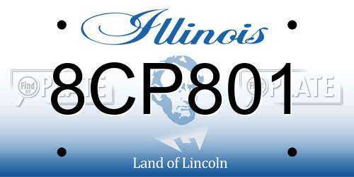 8CP801 Illinois License Plate