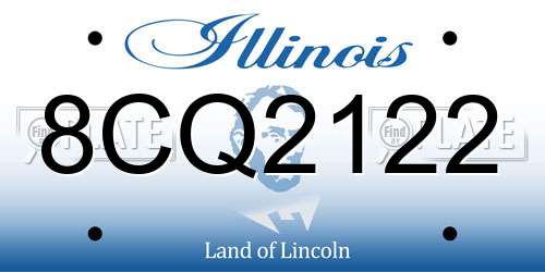 8CQ2122 Illinois License Plate