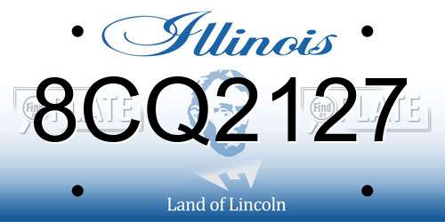 8CQ2127 Illinois License Plate
