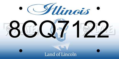 8CQ7122 Illinois License Plate