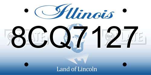8CQ7127 Illinois License Plate