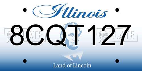 8CQT127 Illinois License Plate