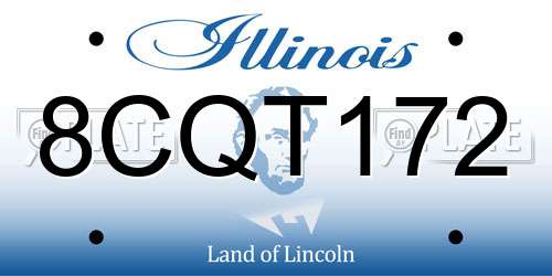 8CQT172 Illinois License Plate