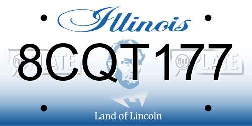 8CQT177 Illinois License Plate