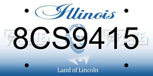 8CS9415 Illinois License Plate