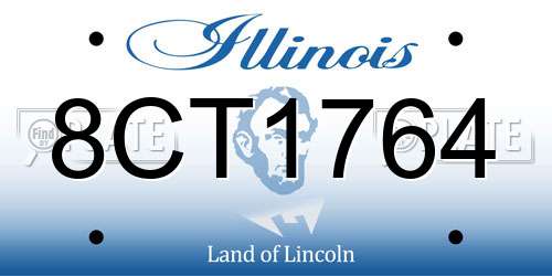 8CT1764 Illinois License Plate