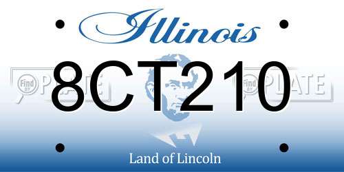 8CT210 Illinois License Plate