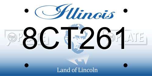 8CT261 Illinois License Plate