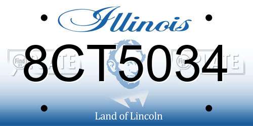 8CT5034 Illinois License Plate
