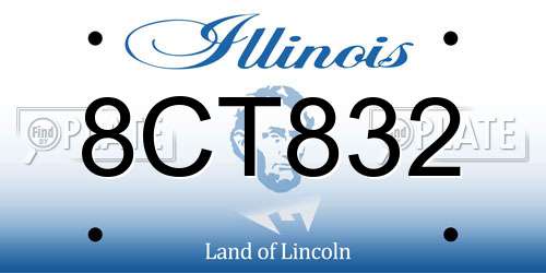 8CT832 Illinois License Plate