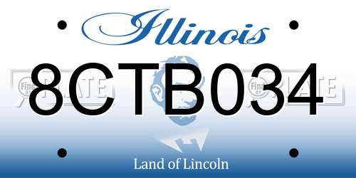 8CTB034 Illinois License Plate