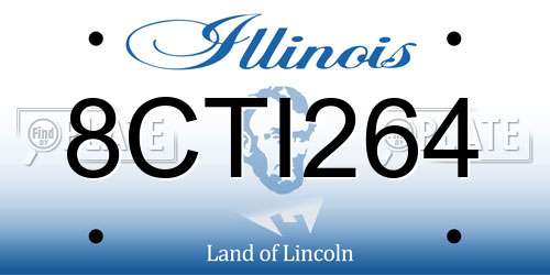 8CTI264 Illinois License Plate