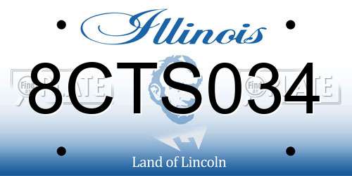 8CTS034 Illinois License Plate