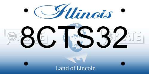 8CTS32 Illinois License Plate