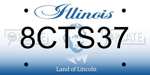 8CTS37 Illinois License Plate