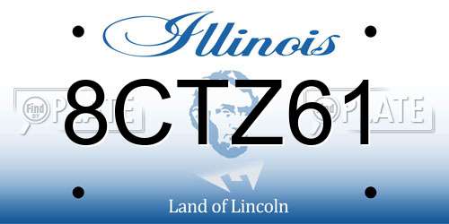 8CTZ61 Illinois License Plate